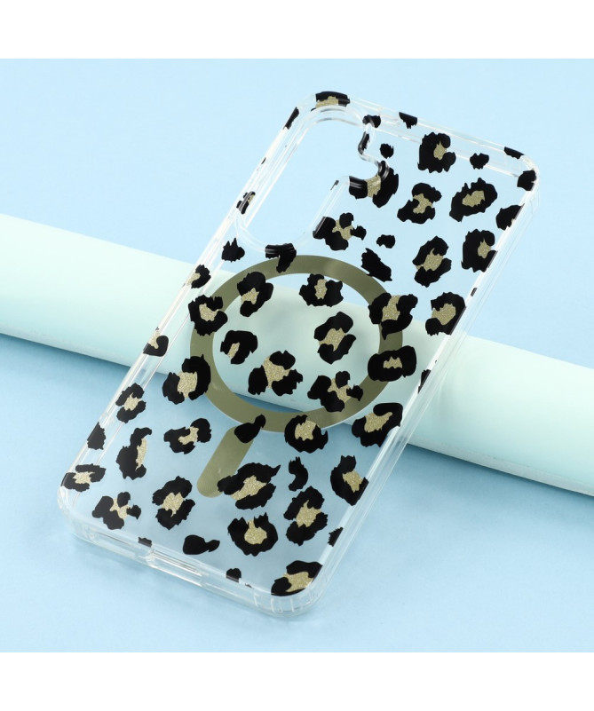 Coque Samsung Galaxy S25 Plus Magnétique Léopard Classique