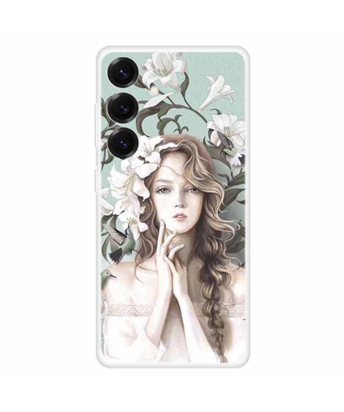Coque Samsung Galaxy S25 Plus Belle en Silence | Portrait Floral