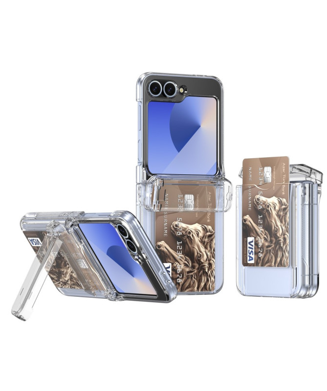 Coque Samsung Galaxy Z Flip 7 FE / Z Flip 6 Porte-Cartes et Béquille |