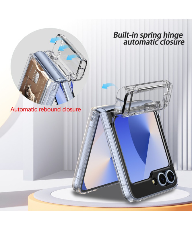 Coque Samsung Galaxy Z Flip 7 FE / Z Flip 6 Porte-Cartes et Béquille |