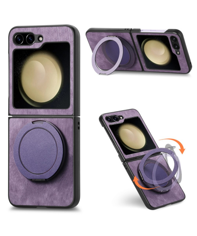 Coque Samsung Galaxy Z Flip 7 FE / Z Flip 6 avec Anneau Rotatif Effet 