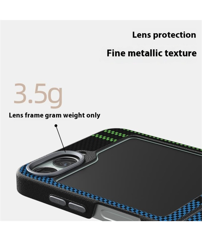 Coque Samsung Galaxy Z Flip 6 Racing Noir et Orange