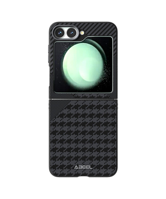 Coque Samsung Galaxy Z Flip 7 FE / Z Flip 6 Motif Pied-de-Poule Magnét