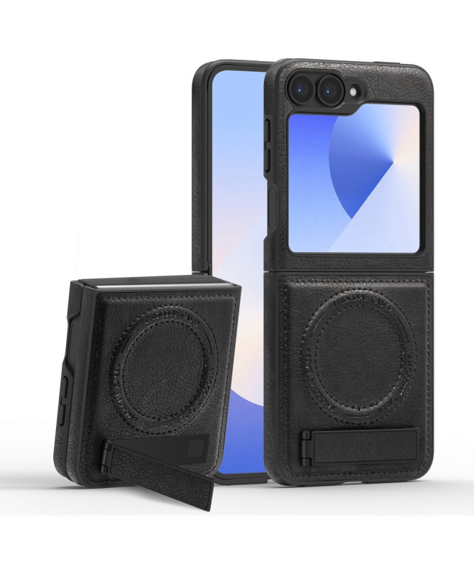 Coque Samsung Galaxy Z Flip 6 / Z Flip 7 FE en Similicuir avec Support