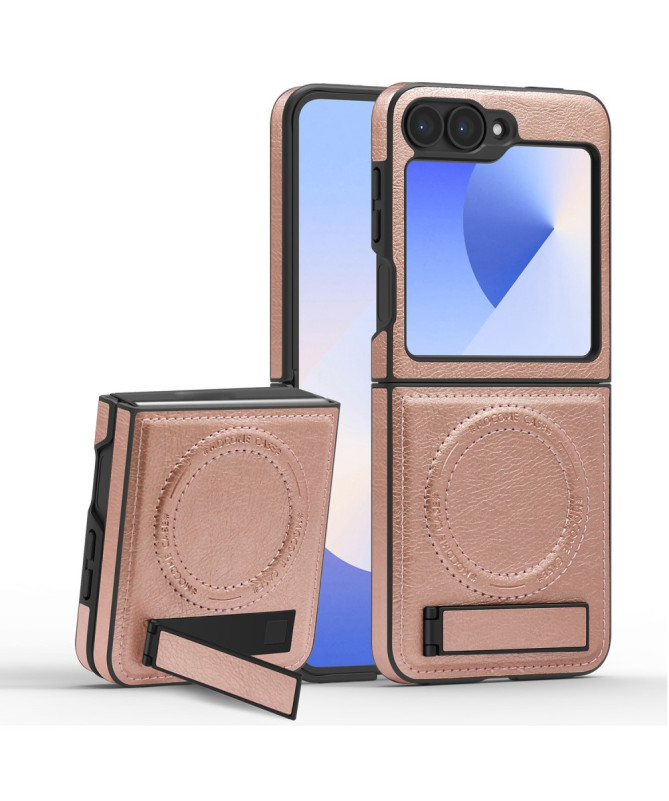 Coque Samsung Galaxy Z Flip 6 / Z Flip 7 FE en Similicuir avec Support