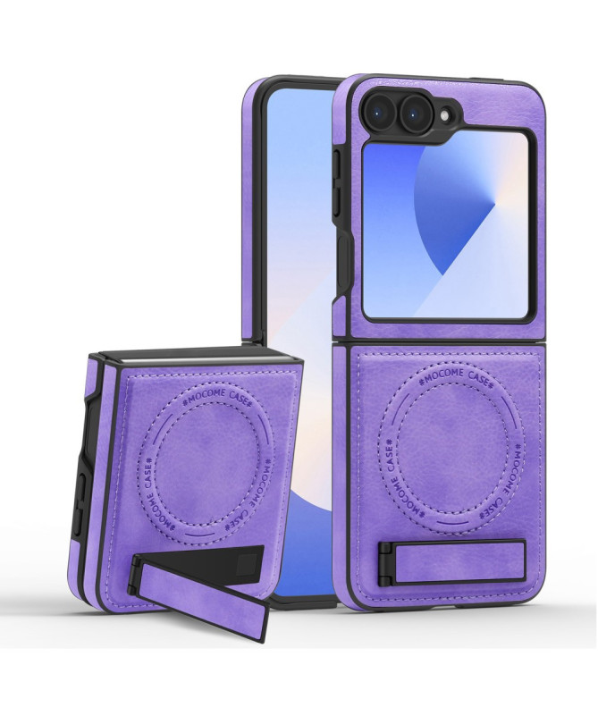 Coque Samsung Galaxy Z Flip 6 / Z Flip 7 FE en Similicuir avec Support