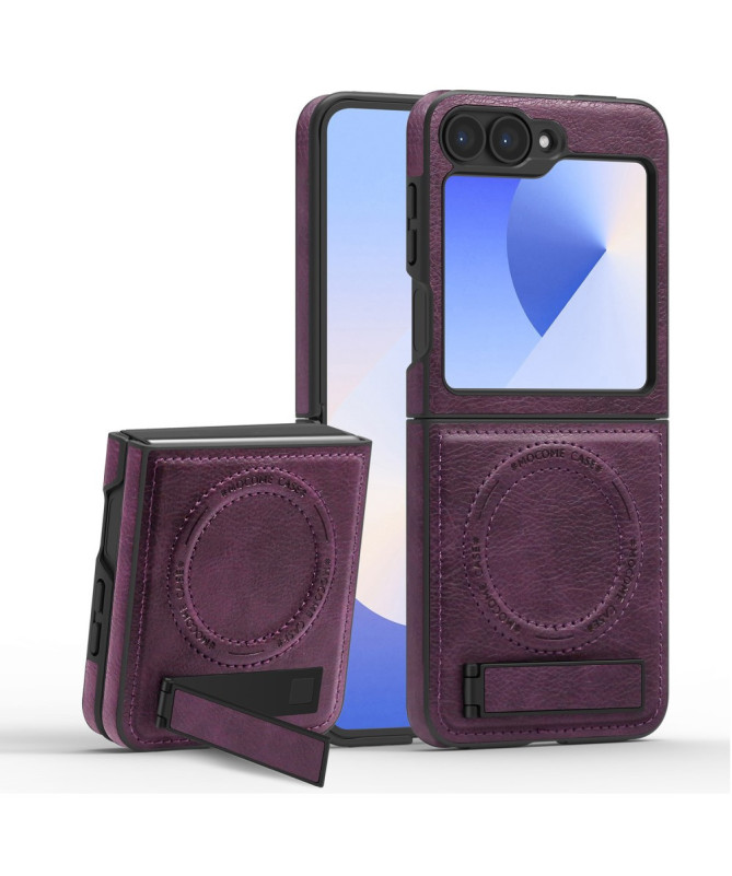 Coque Samsung Galaxy Z Flip 6 / Z Flip 7 FE en Similicuir avec Support