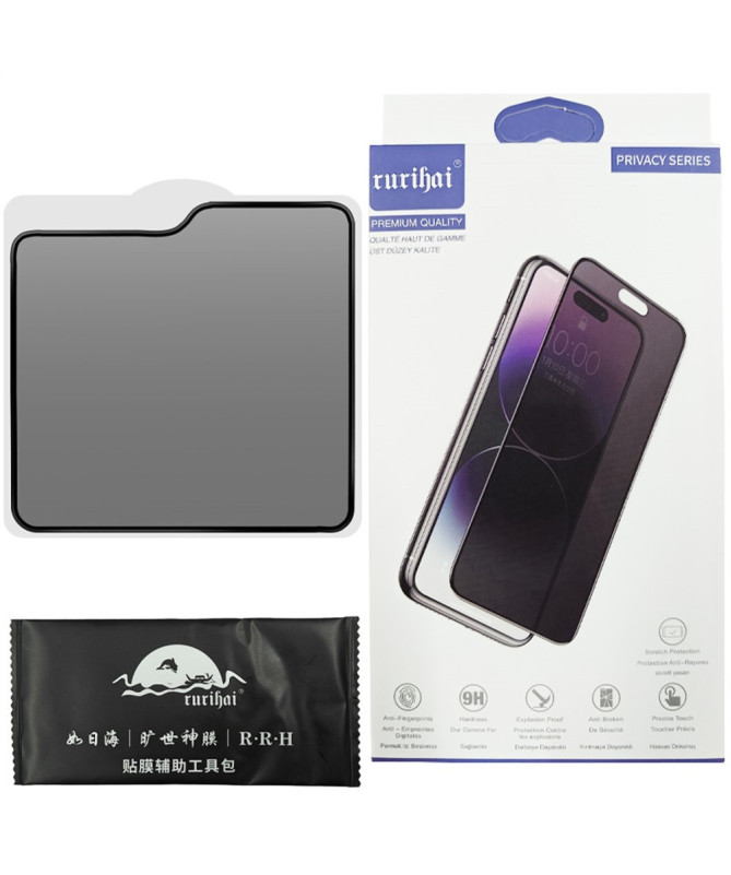 Verre trempé Samsung Galaxy Z Flip 7 FE / Z Flip 6 avec filtre de conf