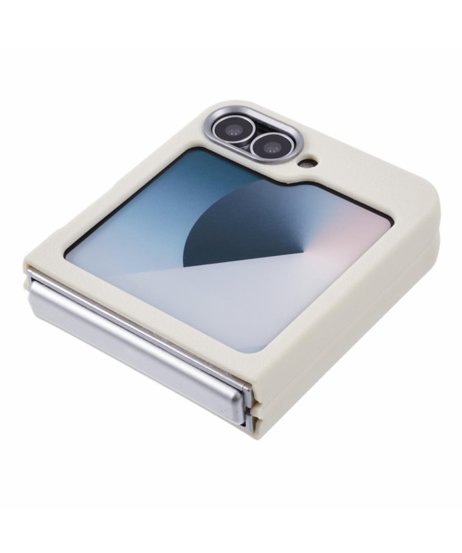 Coque Samsung Galaxy Z Flip 7 FE / Z Flip 6 / Z Flip 5 Effet Cuir Grai