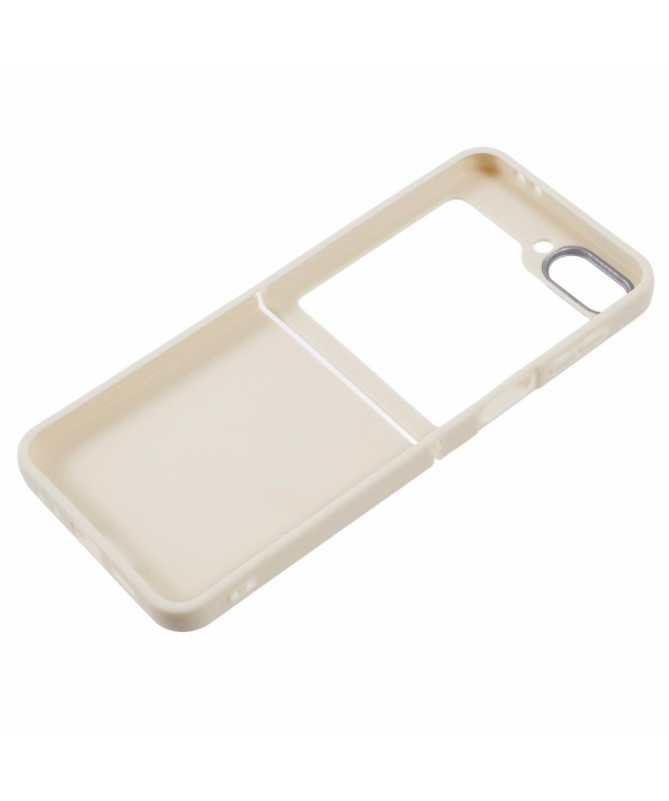 Coque Samsung Galaxy Z Flip 7 FE / Z Flip 6 / Z Flip 5 Effet Cuir Grai