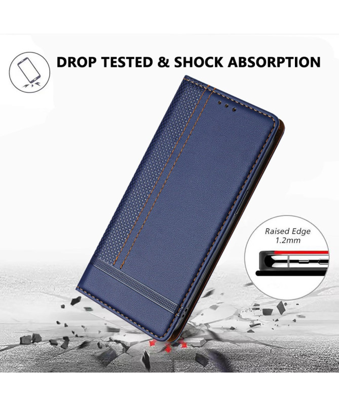 Housse Nothing Phone (3a) Pro Lignes Structurées avec Porte-Cartes