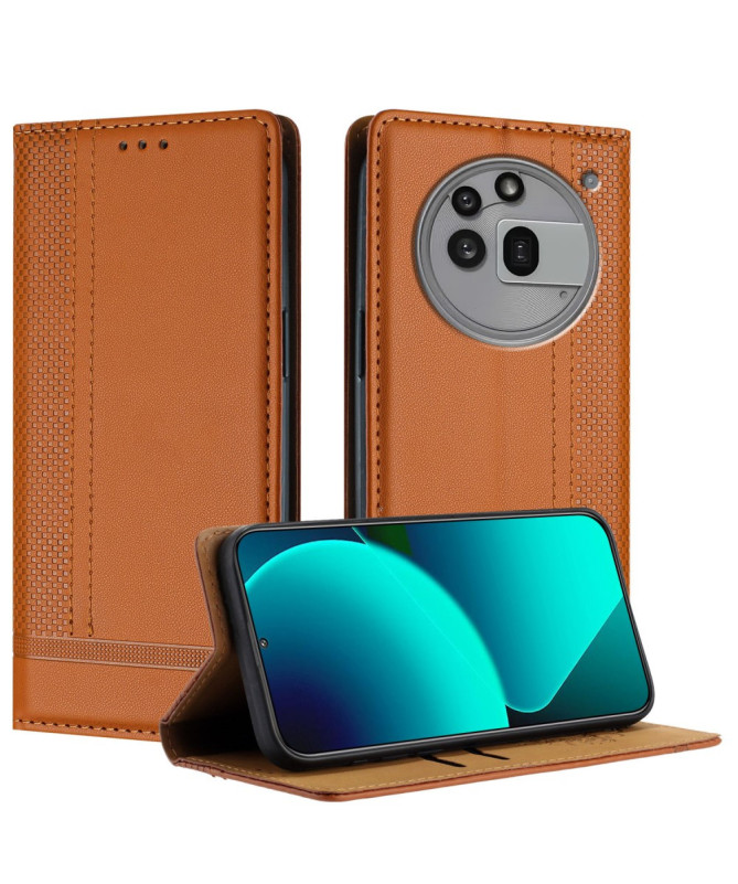 Housse Nothing Phone (3a) Pro Lignes Structurées avec Porte-Cartes