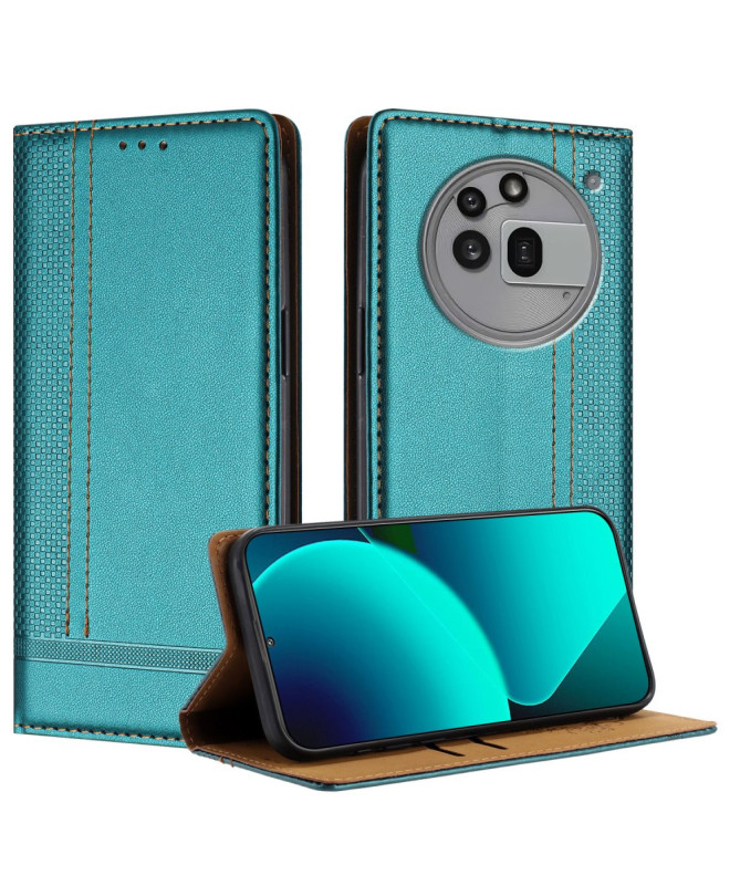 Housse Nothing Phone (3a) Pro Lignes Structurées avec Porte-Cartes