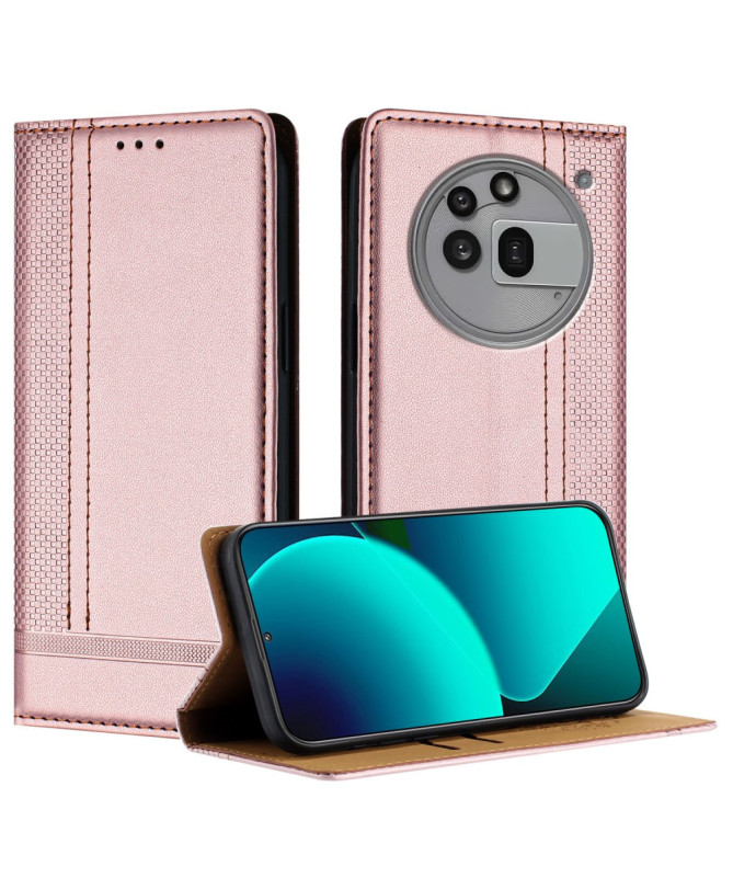 Housse Nothing Phone (3a) Pro Lignes Structurées avec Porte-Cartes