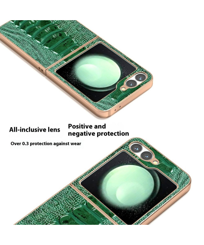 Coque Samsung Galaxy Z Flip 7 FE / Z Flip 6 croco verni | TYRAN