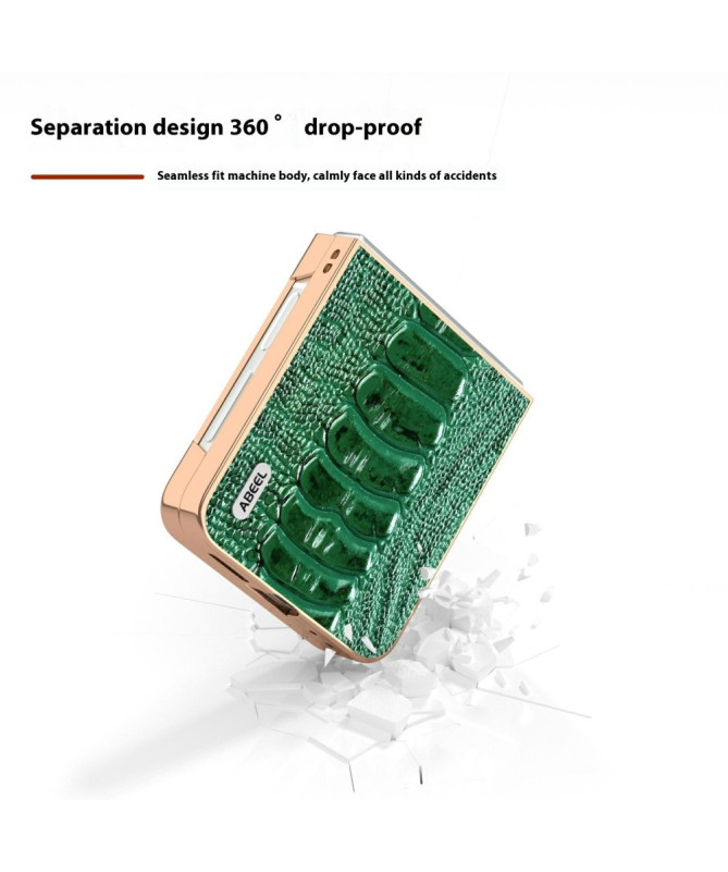 Coque Samsung Galaxy Z Flip 7 FE / Z Flip 6 croco verni | TYRAN