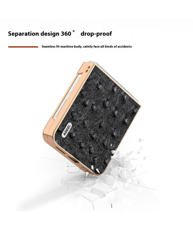 Coque Samsung Galaxy Z Flip 7 FE / Z Flip 6 texture autruche | VELKYN