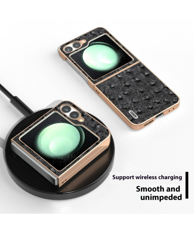 Coque Samsung Galaxy Z Flip 7 FE / Z Flip 6 texture autruche | VELKYN