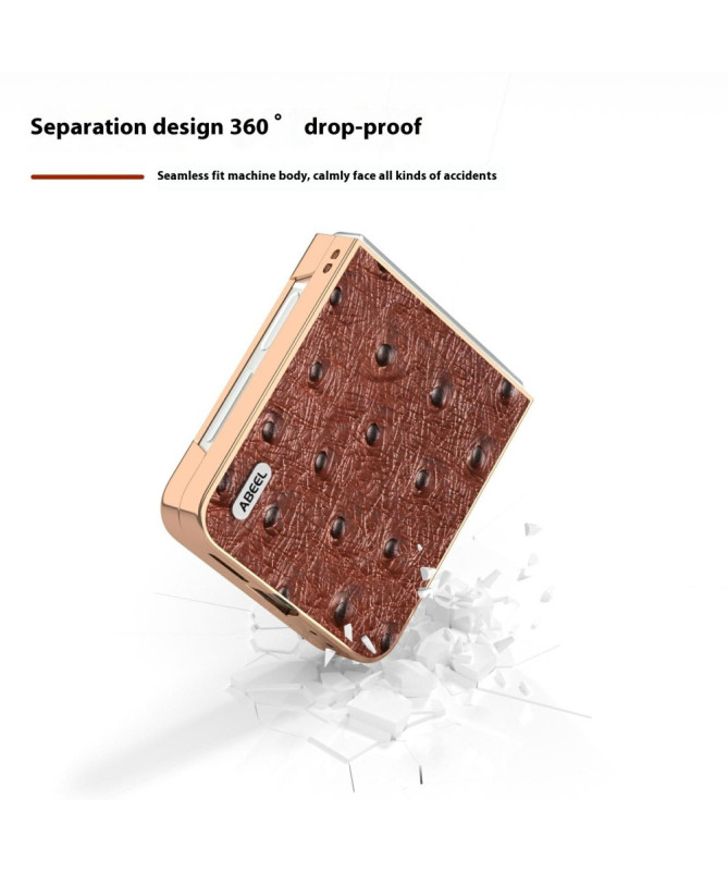 Coque Samsung Galaxy Z Flip 7 FE / Z Flip 6 texture autruche | VELKYN