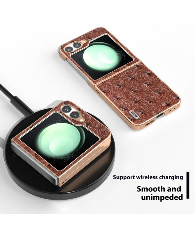 Coque Samsung Galaxy Z Flip 7 FE / Z Flip 6 texture autruche | VELKYN