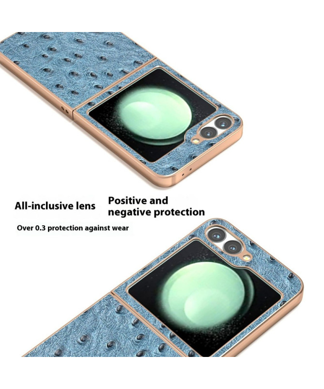 Coque Samsung Galaxy Z Flip 7 FE / Z Flip 6 texture autruche | VELKYN