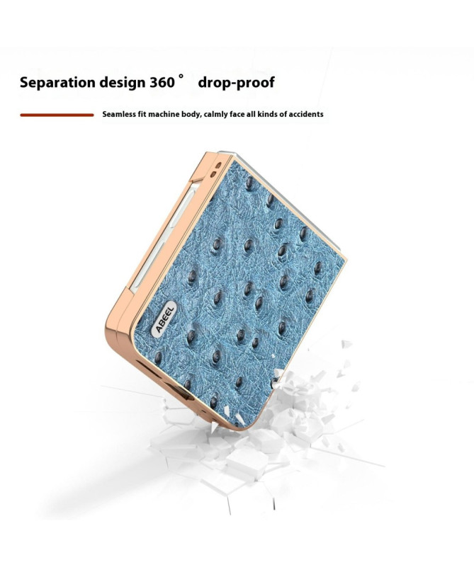 Coque Samsung Galaxy Z Flip 7 FE / Z Flip 6 texture autruche | VELKYN