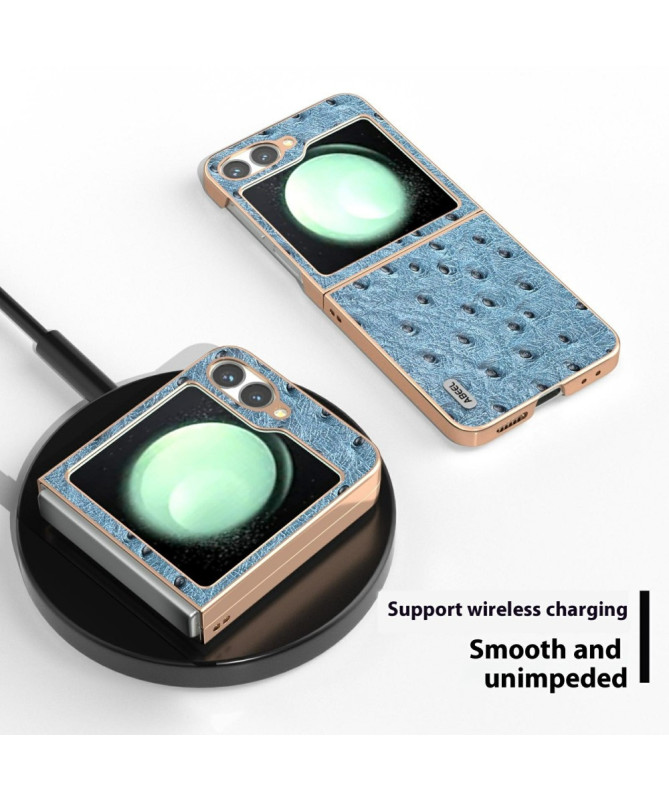 Coque Samsung Galaxy Z Flip 7 FE / Z Flip 6 texture autruche | VELKYN