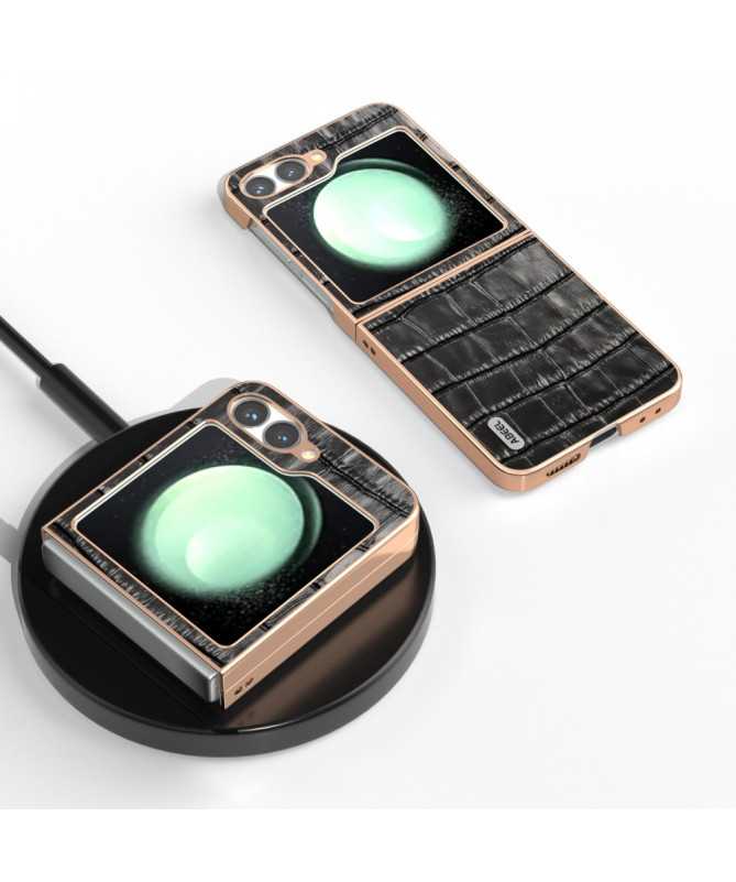 Coque Samsung Galaxy Z Flip 7 FE / Z Flip 6 texture croco | RAKAN