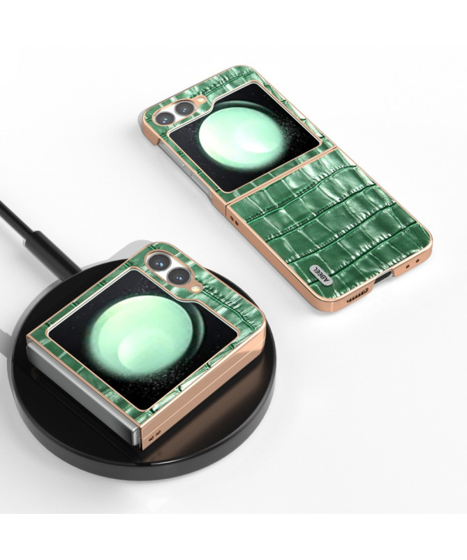 Coque Samsung Galaxy Z Flip 7 FE / Z Flip 6 texture croco | RAKAN