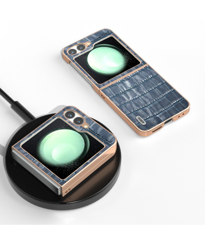 Coque Samsung Galaxy Z Flip 7 FE / Z Flip 6 texture croco | RAKAN