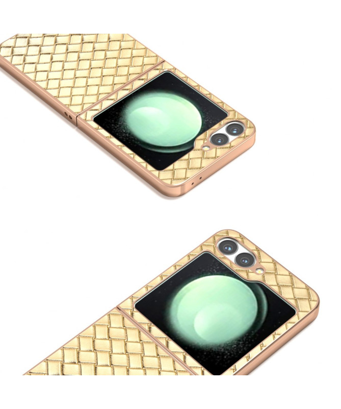 Coque Samsung Galaxy Z Flip 7 FE / Z Flip 6 Tressée avec Finition Méta