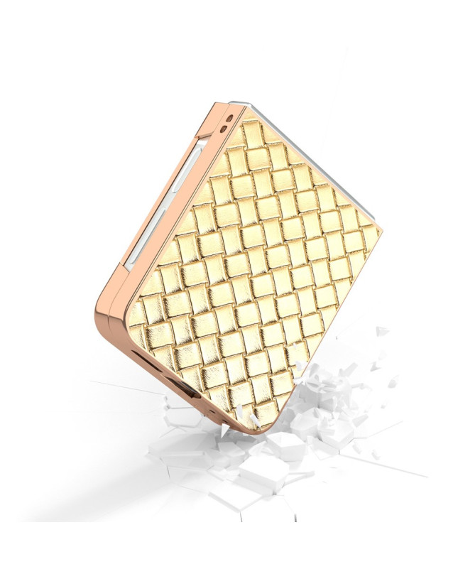 Coque Samsung Galaxy Z Flip 7 FE / Z Flip 6 Tressée avec Finition Méta