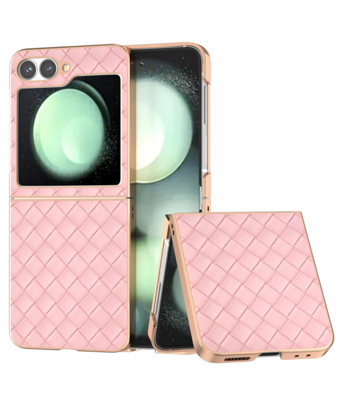 Coque Samsung Galaxy Z Flip 7 FE / Z Flip 6 Tressée avec Finition Méta