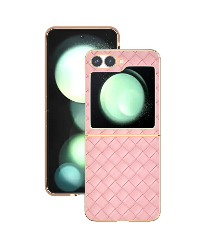 Coque Samsung Galaxy Z Flip 7 FE / Z Flip 6 Tressée avec Finition Méta