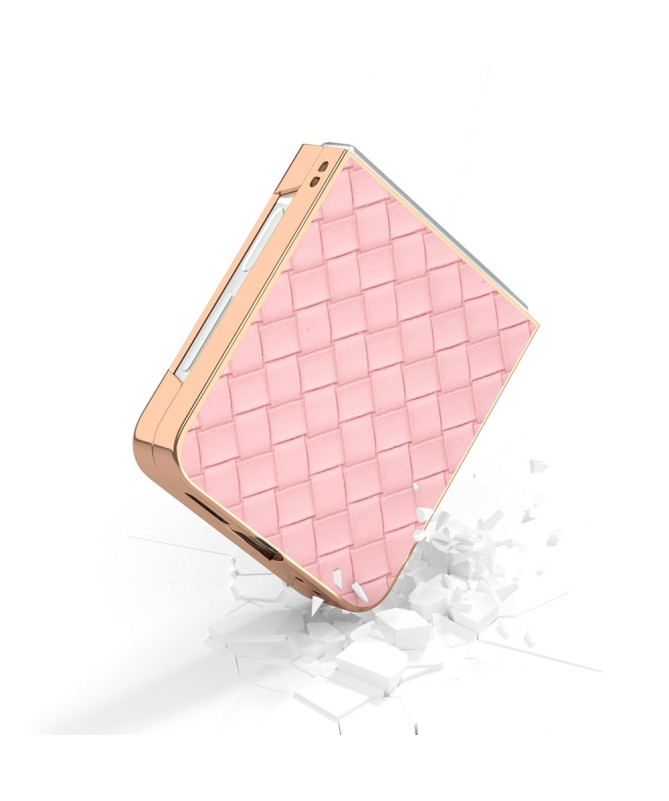Coque Samsung Galaxy Z Flip 7 FE / Z Flip 6 Tressée avec Finition Méta