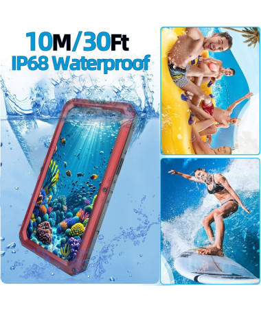 Coque iPhone 16 Pro Étanche Renforcée IP68 Rouge - photo 18