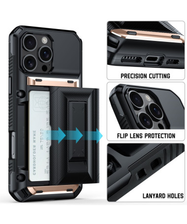 Coque iPhone 16 Pro Protection renforcée, porte-carte | Vault Or - photo 2
