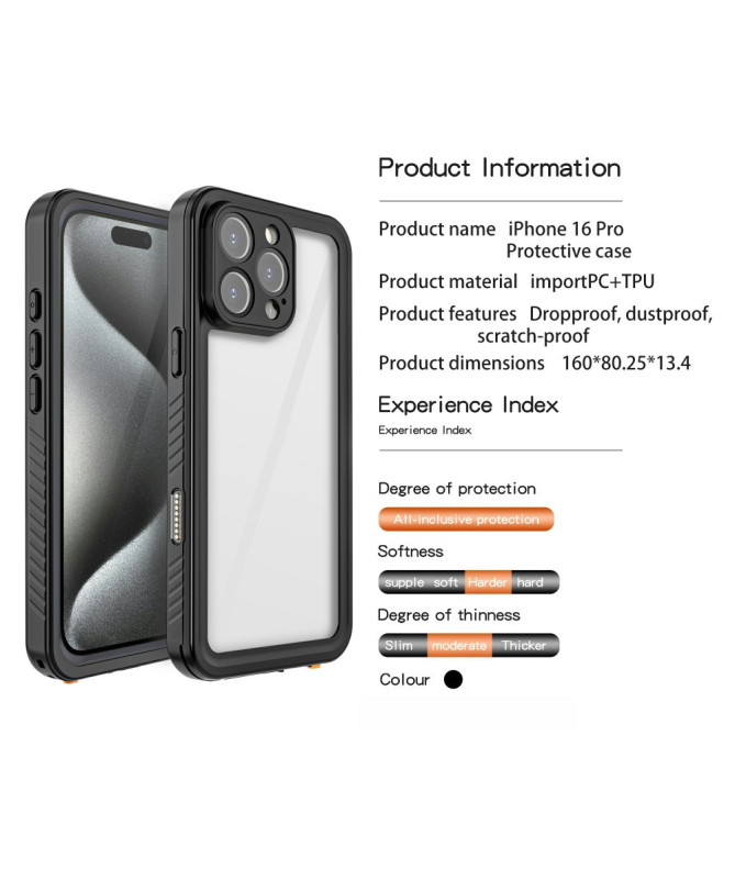 Coque iPhone 16 Pro étanche