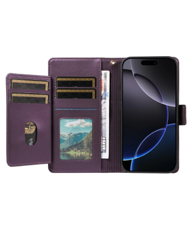 Housse iPhone 16 Pro Portefeuille Nomade à Lanière Violet - photo 22