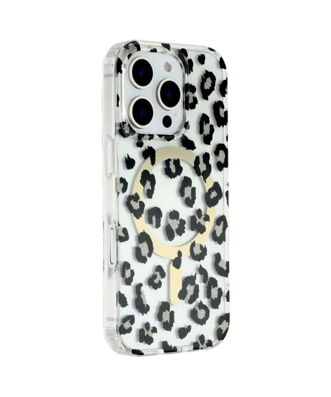 Coque iPhone 16 Pro Magnétique Léopard Classique