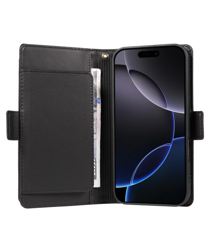 Housse iPhone 16 Pro Portefeuille Nomade à Lanière