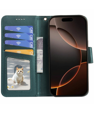 Housse iPhone 16 Pro | Coque Détachable en Simili Cuir Vert foncé - photo 17