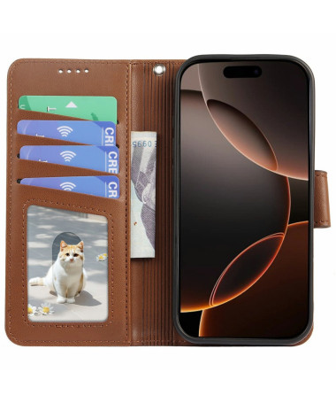 Housse iPhone 16 Pro | Coque Détachable en Simili Cuir Marron - photo 32