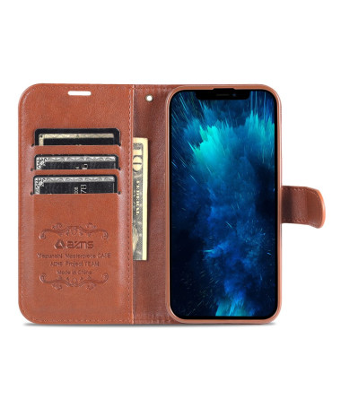 Housse iPhone 16 Pro AZNS Simili Cuir Marron - photo 2