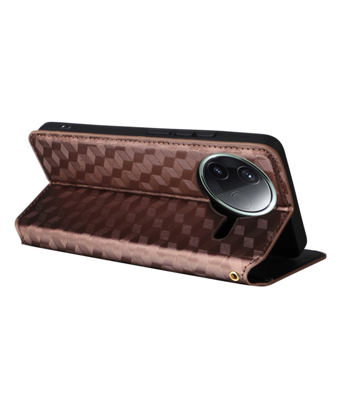 Housse Poco F7 Pro flip cover design géométrie
