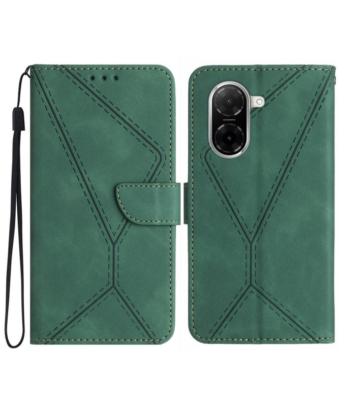 Housse Xiaomi Redmi A5 4G Lines Effet Cuir