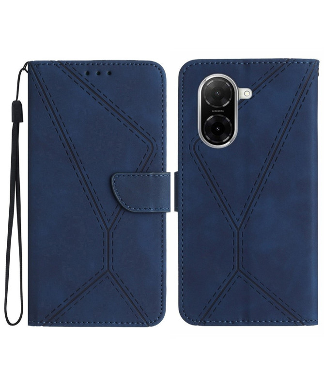 Housse Xiaomi Redmi A5 4G Lines Effet Cuir