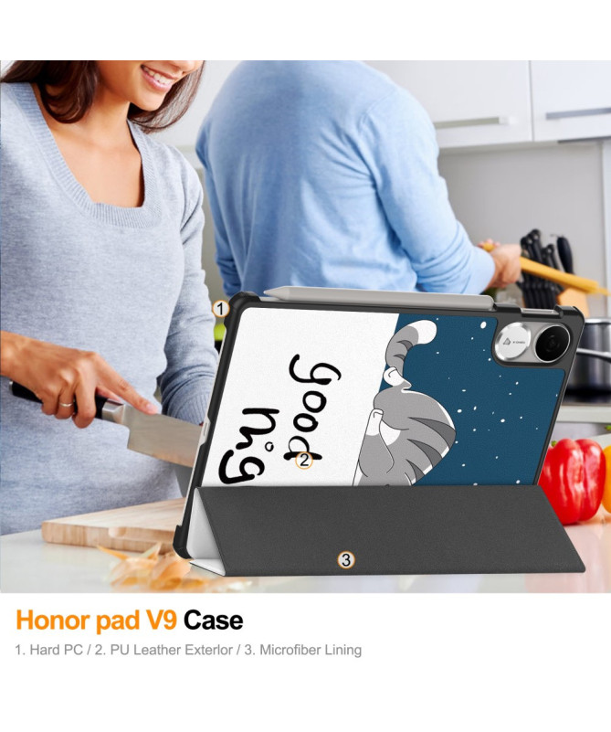 Housse Honor Pad V9 Chat Good Night