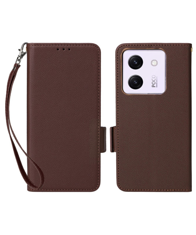 Housse Poco M7 Pro 5G effet cuir à Lanière | FOLKEN