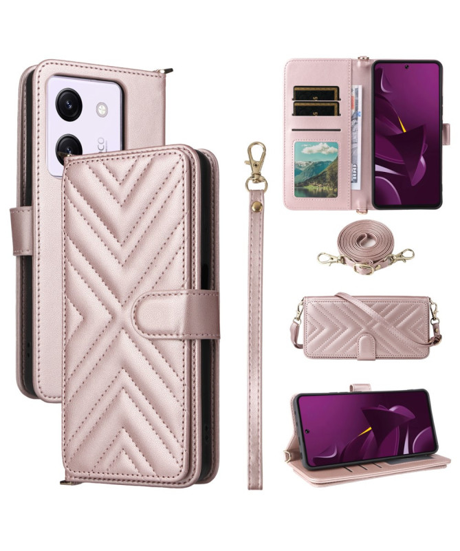 Housse Poco M7 Pro 5G Bandoulière Matelassée